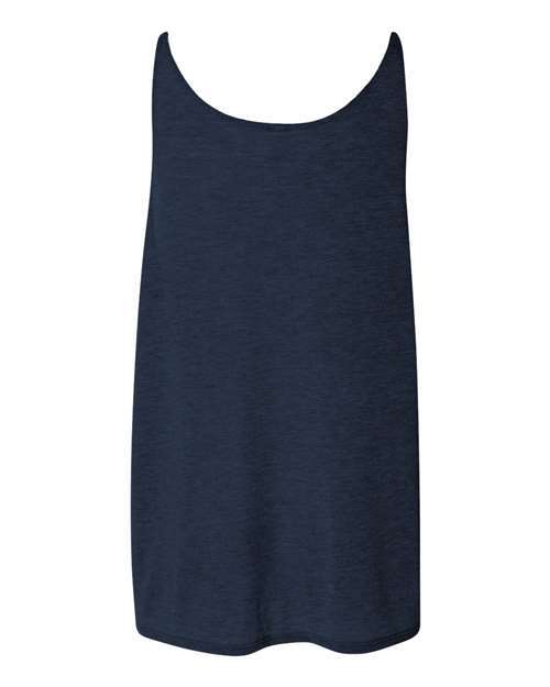 Women's Slouchy Tank - Heather Navy Back