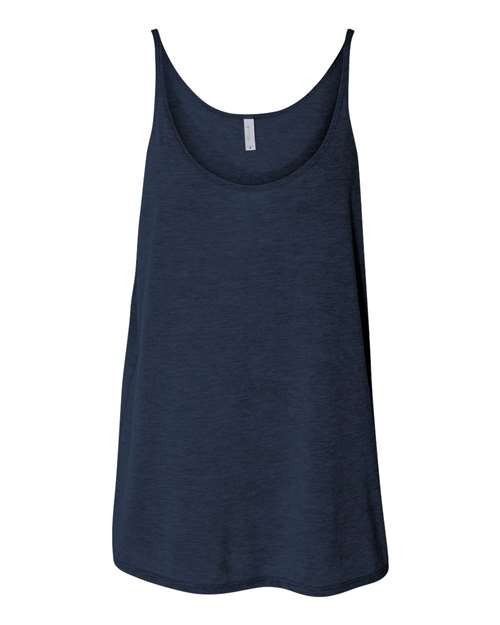 Women's Slouchy Tank - Heather Navy Front