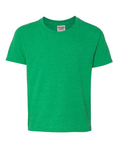 Youth Dri-Power® 50/50 T-Shirt - Irish Green Heather Front