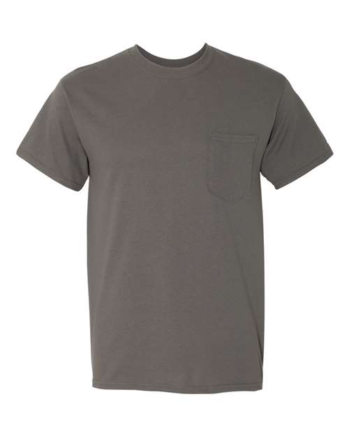 Gildan Unisex Heavy Cotton™ Pocket T-Shirt - Charcoal Front