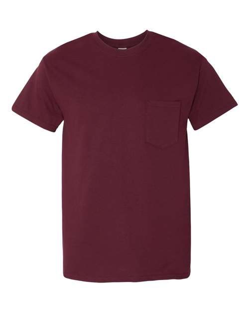 Unisex Heavy Cotton™ Pocket T-Shirt - Maroon Front