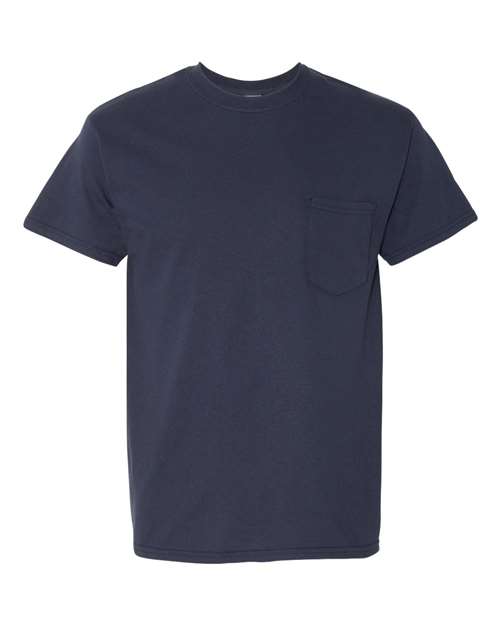 Gildan Unisex Heavy Cotton™ Pocket T-Shirt - Navy Front