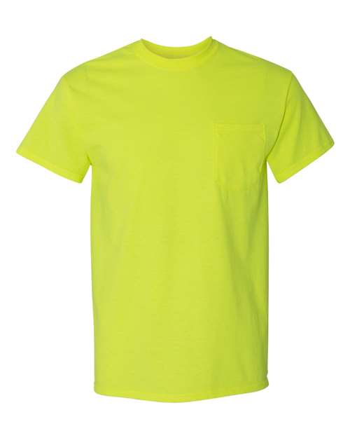 Gildan Unisex Heavy Cotton™ Pocket T-Shirt - Safety Green Front
