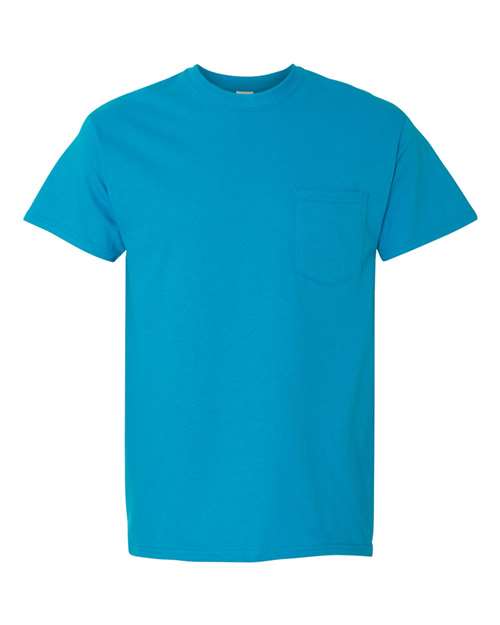 Unisex Heavy Cotton™ Pocket T-Shirt - Sapphire Front