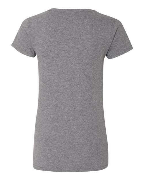 Women's Heavy Cotton™ V-Neck T-Shirt - Graphite Heather Back