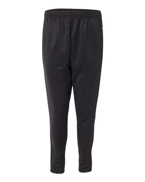 Men's Unbrushed Polyester Trainer Pants - Black Front