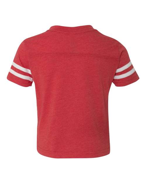 Toddler Football Fine Jersey Tee - Vintage Red/ White Back