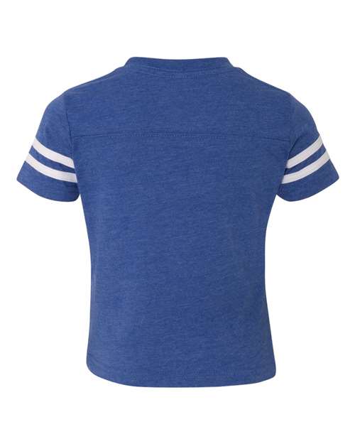 Toddler Football Fine Jersey Tee - Vintage Royal/ White Back