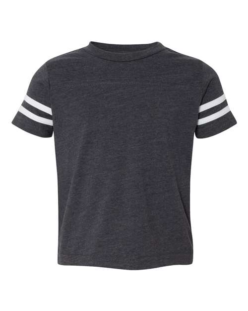 Toddler Football Fine Jersey Tee - Vintage Navy/ White Front