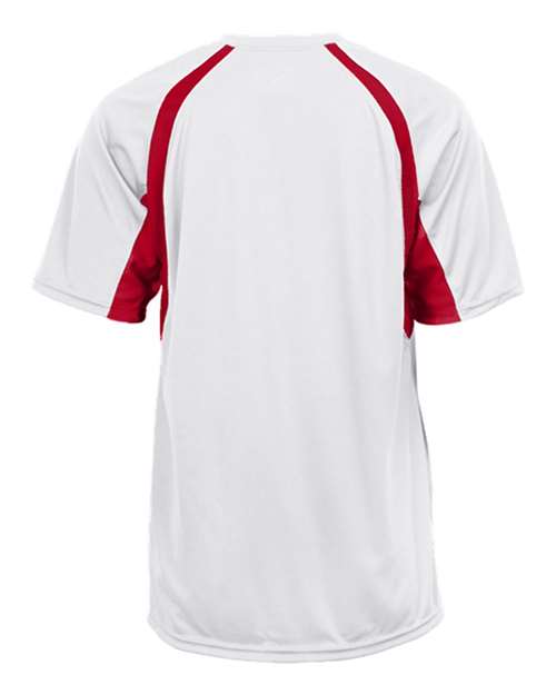Youth B-Core Hook T-Shirt - White/ Red Back