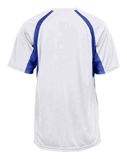 Youth B-Core Hook T-Shirt - White/ Royal Back