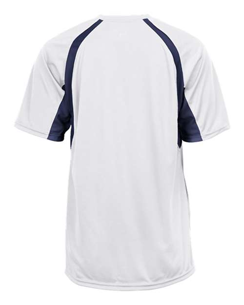 Youth B-Core Hook T-Shirt - White/ Navy Back