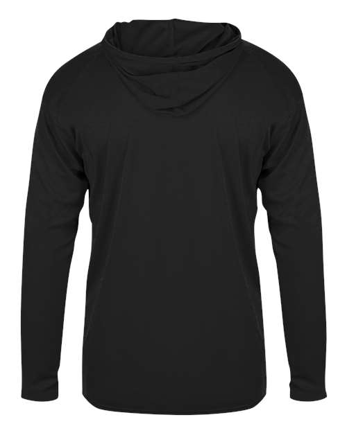 Youth B-Core Long Sleeve Hooded T-Shirt - Black Back