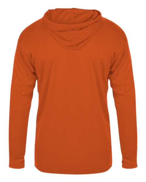 Youth B-Core Long Sleeve Hooded T-Shirt - Burnt Orange Back