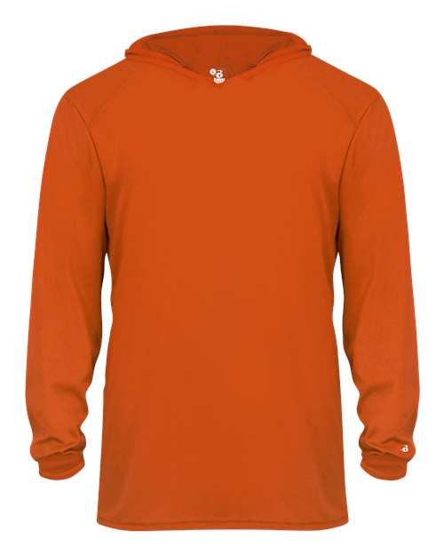 Youth B-Core Long Sleeve Hooded T-Shirt - Burnt Orange Front