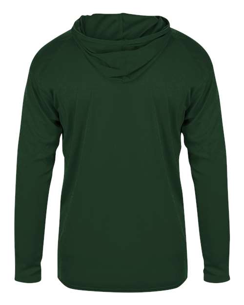 Youth B-Core Long Sleeve Hooded T-Shirt - Forest Back