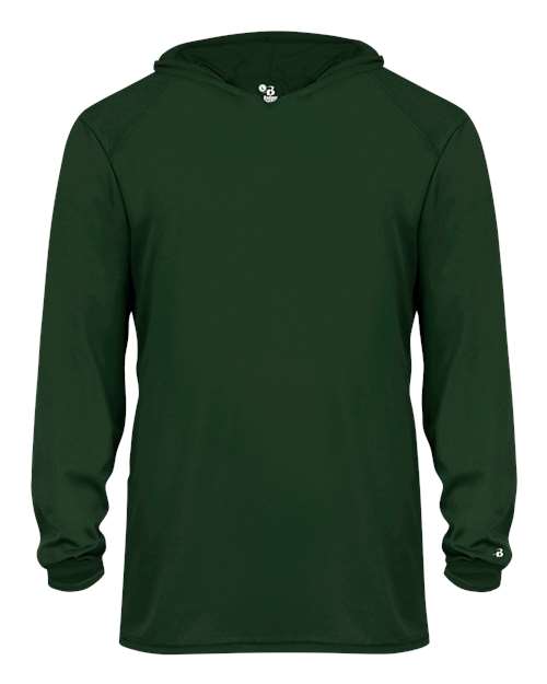 Youth B-Core Long Sleeve Hooded T-Shirt - Forest Front
