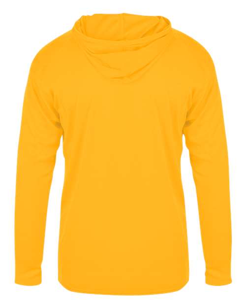 Youth B-Core Long Sleeve Hooded T-Shirt - Gold Back