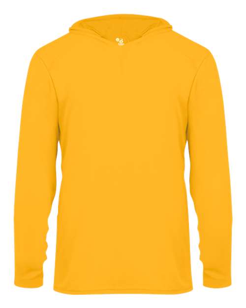 Youth B-Core Long Sleeve Hooded T-Shirt - Gold Front