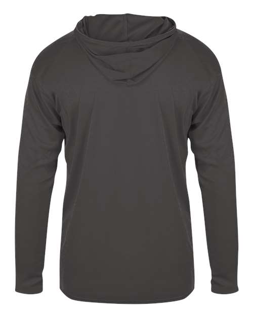 Youth B-Core Long Sleeve Hooded T-Shirt - Graphite Back