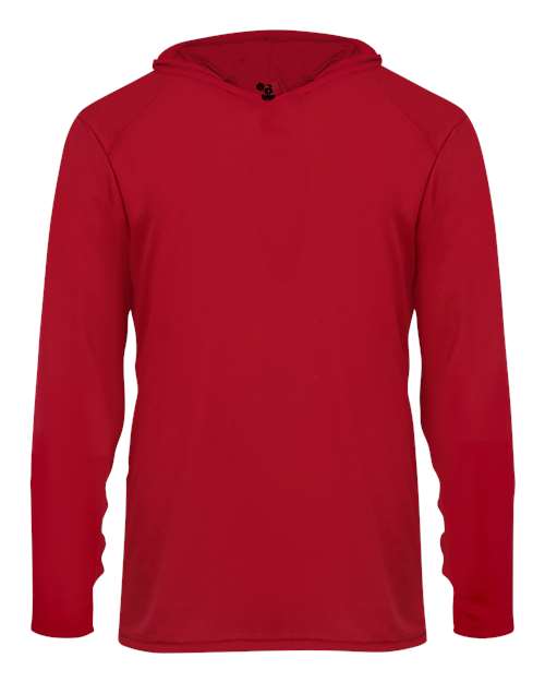 Youth B-Core Long Sleeve Hooded T-Shirt - Red Front