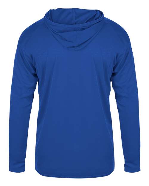 Youth B-Core Long Sleeve Hooded T-Shirt - Royal Back