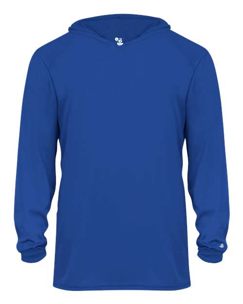 Youth B-Core Long Sleeve Hooded T-Shirt - Royal Front
