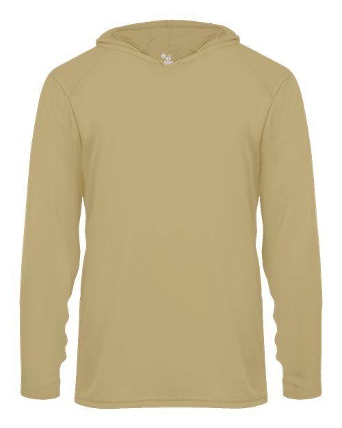 Youth B-Core Long Sleeve Hooded T-Shirt - Vegas Gold Front