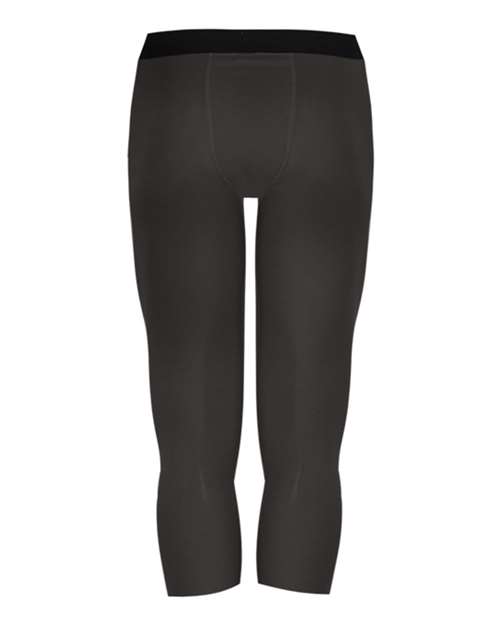 Youth Compression Calf-Length Tights - Graphite Back