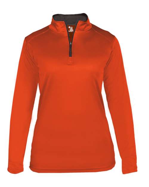 Women’s B-Core Quarter-Zip Pullover - Burnt Orange/ Graphite Front