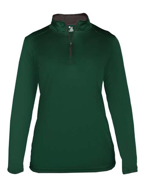 Women’s B-Core Quarter-Zip Pullover - Forest/ Graphite Front