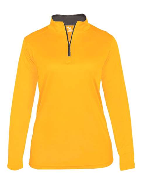 Women’s B-Core Quarter-Zip Pullover - Gold/ Graphite Front