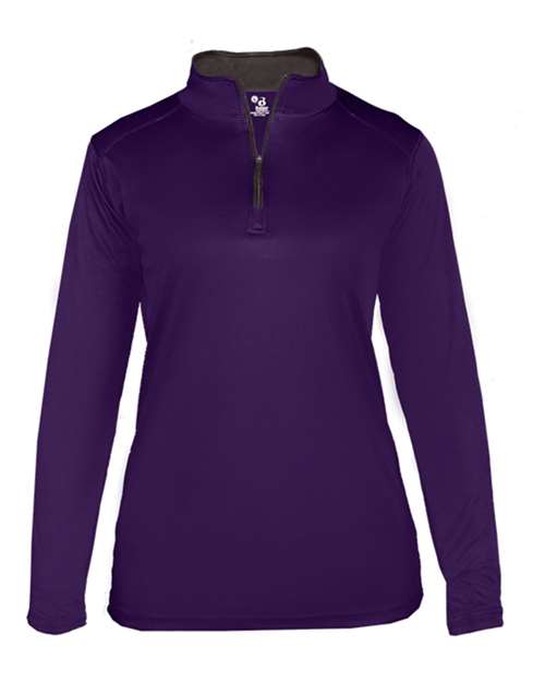 Women’s B-Core Quarter-Zip Pullover - Purple/ Graphite Front