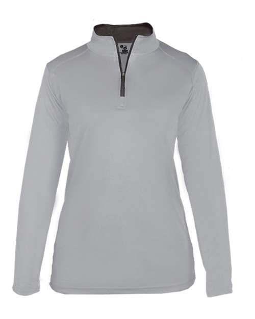 Women’s B-Core Quarter-Zip Pullover - Silver/ Graphite Front