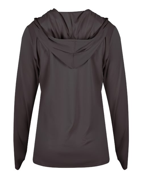 Women's B-Core Long Sleeve Hooded T-Shirt - Graphite Back
