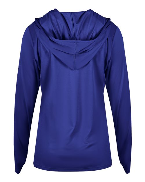 Women's B-Core Long Sleeve Hooded T-Shirt - Royal Back