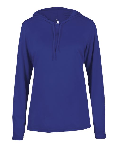 Women's B-Core Long Sleeve Hooded T-Shirt - Royal Front