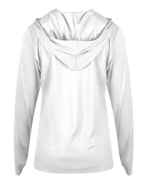 Women's B-Core Long Sleeve Hooded T-Shirt - White Back