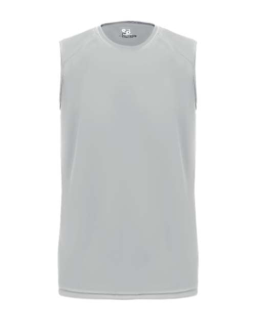 Badger Youth B-Core Sleeveless T-Shirt - Silver Front