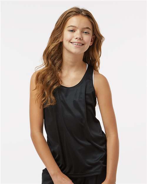 Badger Girls’ B-Core Racerback Tank Top - Model Front