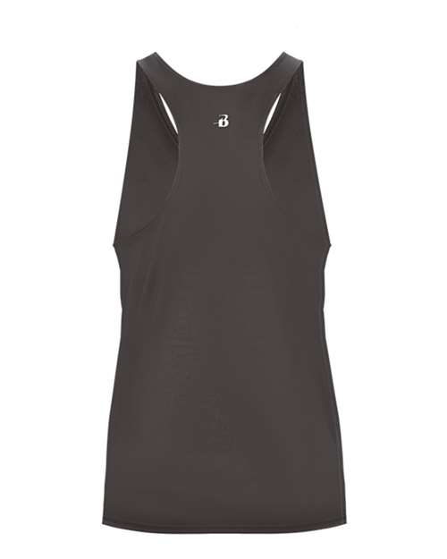 Girls’ B-Core Racerback Tank Top - Graphite Back