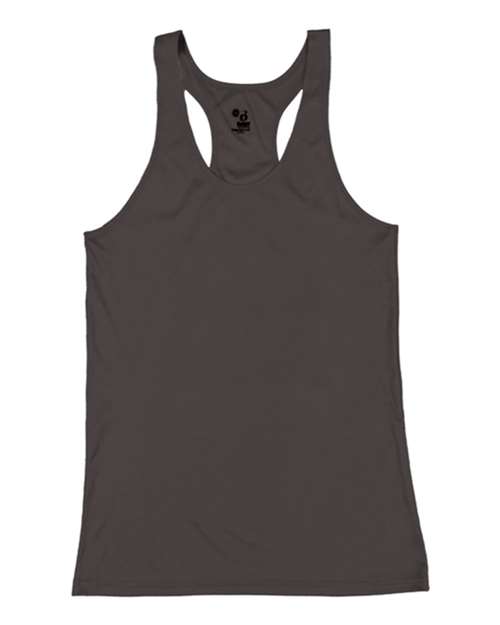 Girls’ B-Core Racerback Tank Top - Graphite Front