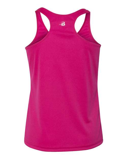 Girls’ B-Core Racerback Tank Top - Hot Pink Back