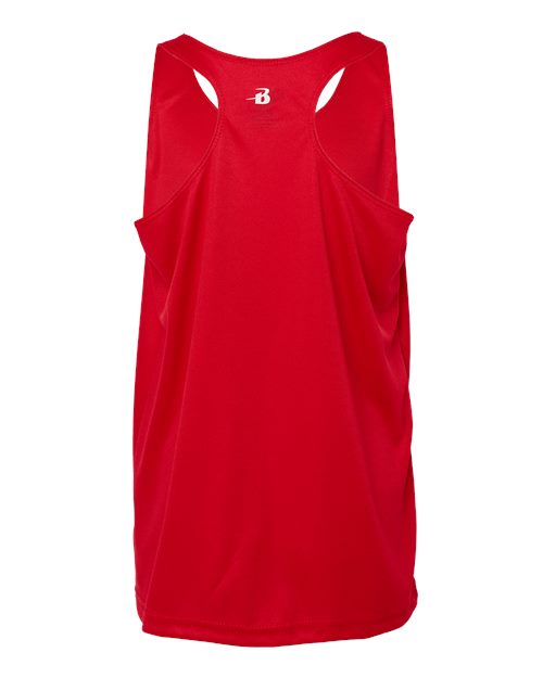Girls’ B-Core Racerback Tank Top - Red Back