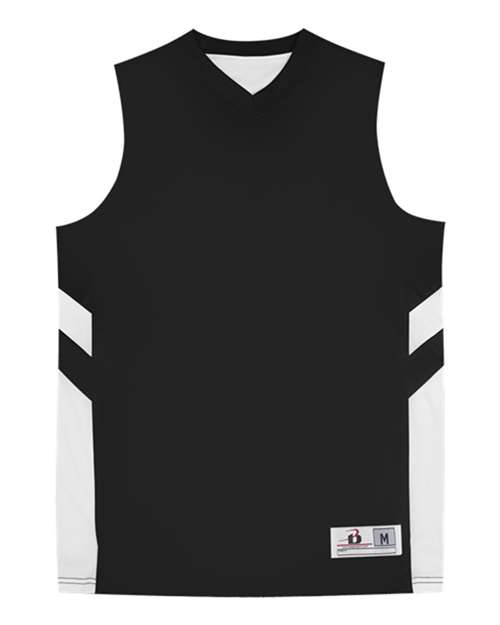 Youth B-Pivot Rev. Tank Top - Black/ White Front
