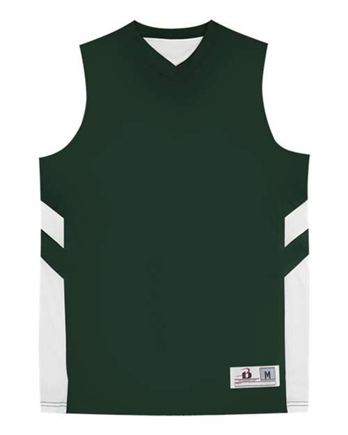 Youth B-Pivot Rev. Tank Top - Forest/ White Front