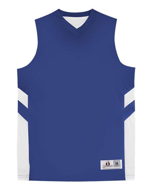 Youth B-Pivot Rev. Tank Top - Royal/ White Front