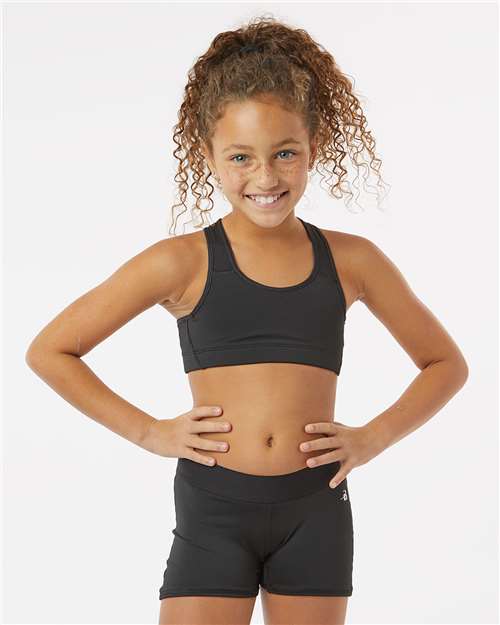 Badger Girls' Pro-Compression Shorts - Model Front