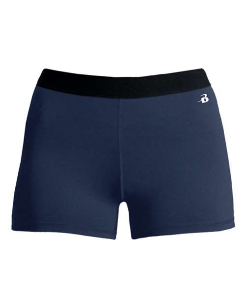 Girls' Pro-Compression Shorts - Navy Front