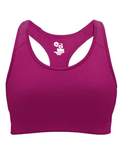Girls' B-Sport Bra Top - Hot Pink Front